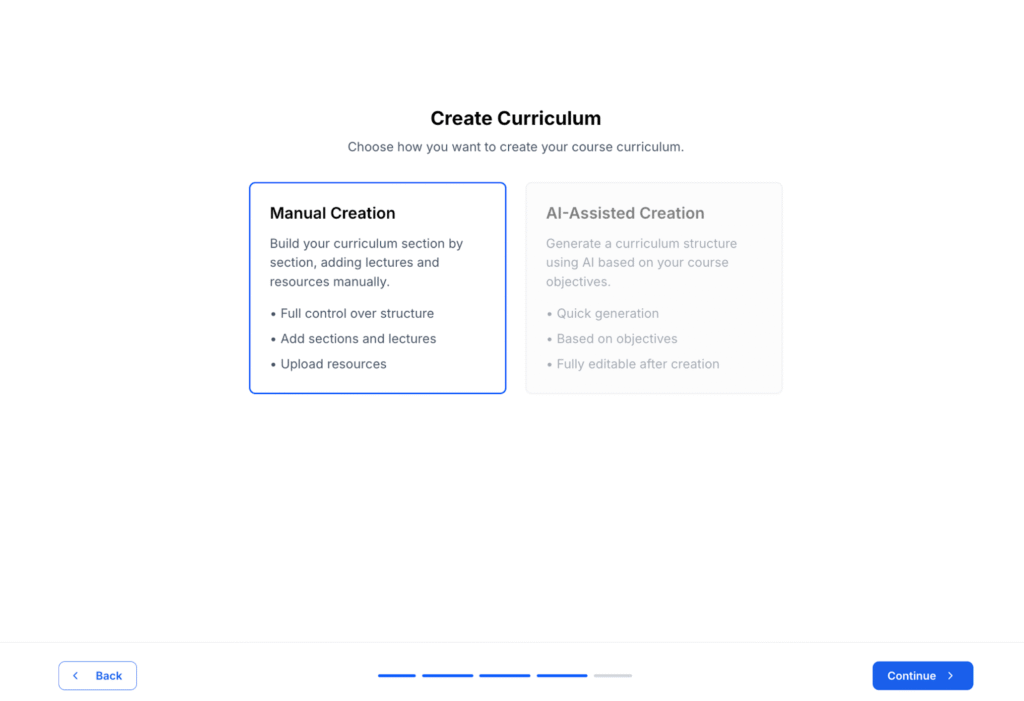 Create curriculum