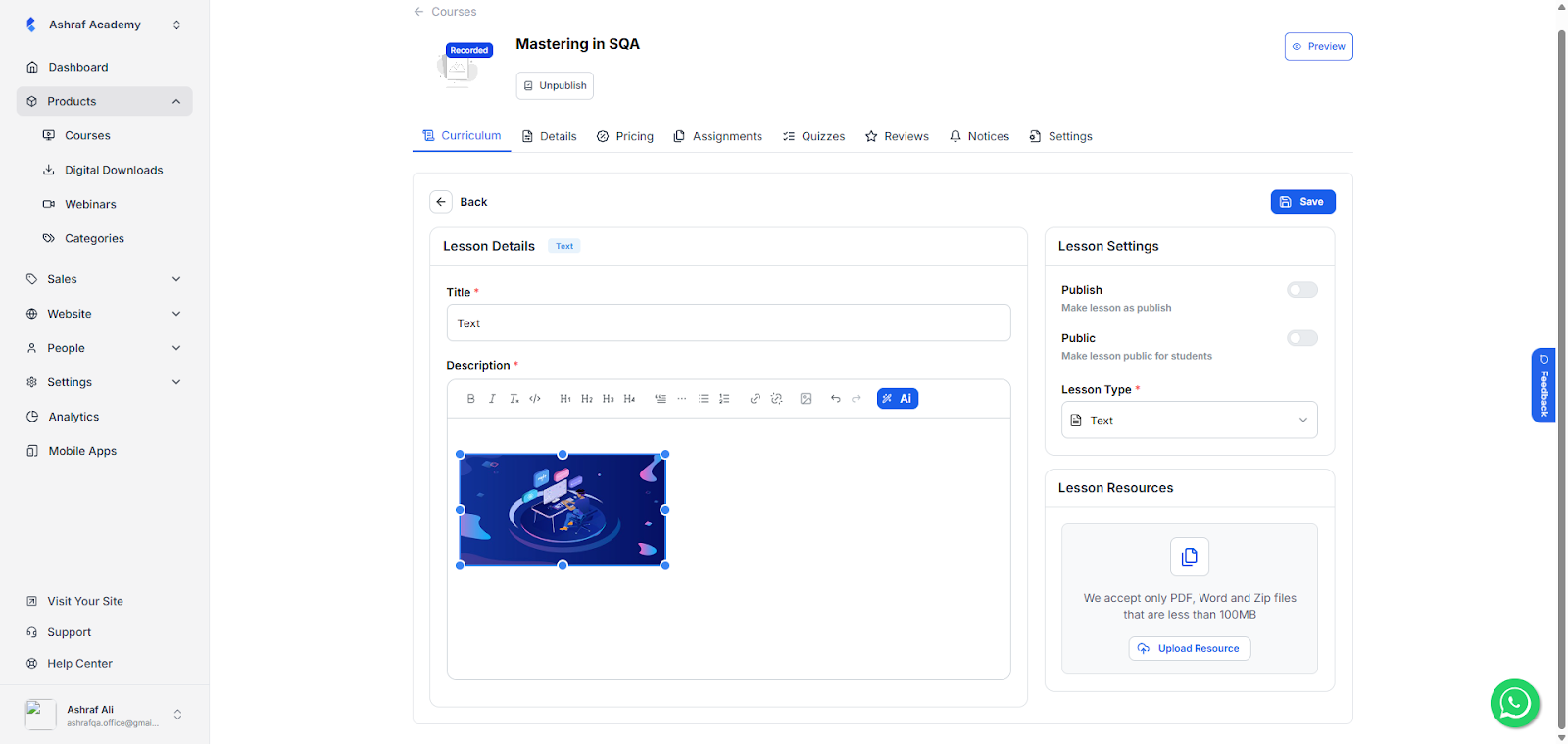Resize Images in Your Lessons